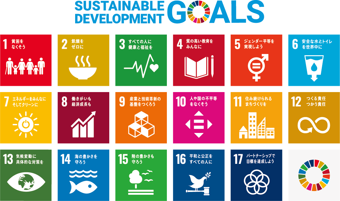 SDGsマークと宣言